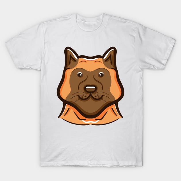 Cute Akita Dog T-Shirt by Dzulhan